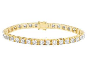 Bracelet tennis en or 10 carats de qualité supérieure fabriqué avec des diamants cultivés en laboratoire Bijoux élégants idéaux pour les tenues de fête - Product Image 1