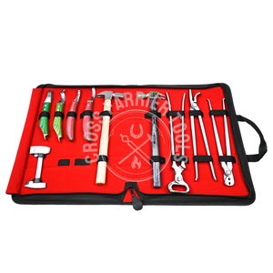 High Farrier Toolkit Hoof Cutter, Nipper, Nail Puller, Two Driving <b>Hammers</b>, <b>Loop</b> Knife with Hook, Green Wooden Handle Non-Slip - Product Image 4