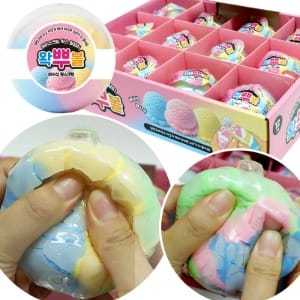 ลูกบอลบีบสีลูกกวาดเนื้อแว็กซ์ไอศกรีม ของเล่นบีบคลายเครียด - Product Image 1