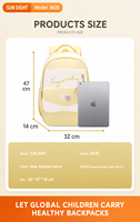 SUN EIGHT Sac à dos pour étudiants du secondaire et du supérieur de 18,5 pouces pour filles et garçons, sac à dos multi-poches pour ordinateur portable, modèle 8635