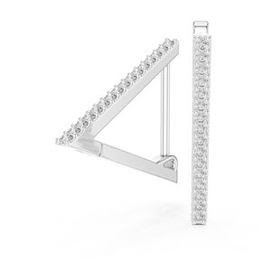 14K White Gold Round Cut Diamond Drop <b>Earrings</b> for Women Anniversary Gift Luxury Certified Bridal Wedding Elegant <b>Fine</b> Jewelery - Product Image 5