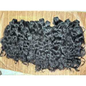 En gros 30 Pouces Brésilien Indien Aligné Cuticule Brut Droite Extensions de Cheveux Humains Non Transformé Bundle Vague Naturelle Bande En Vrac - Product Image 5