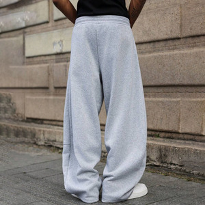 Pantalones de chándal de pierna ancha holgados con lavado ácido de cintura alta de gran tamaño, ropa de calle personalizada, pantalones de chándal con diamantes de imitación - Product Image 2