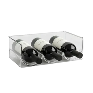 Range-bouteilles empilable transparent pour le rangement des bouteilles - Product Image 1