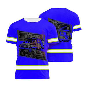 Camisa de Seguridad Impermeable de Alta Visibilidad ANSI Clase 1 con Nombre Personalizado, Ropa de Trabajo de Alta Visibilidad para Corredores, Ciclistas y Construcción - Product Image 1