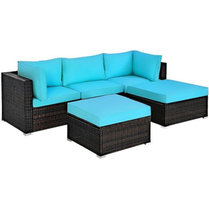 Ensemble de canapé de meubles de Offres Spéciales coussin 5 Cm/230G meubles en rotin d'extérieur conception personnalisée 5 pièces ensemble de canapé-sans verre Phu Linh grossiste - Product Image 1