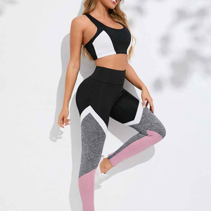Conjunto de Yoga Deportivo Sublimado OEM para Mujer, Ropa de Gimnasio, Brasier y Pantalones de Moda, Spandex/Algodón de Alta Calidad, Dos Piezas, Color Sólido, Ecológico - Product Image 6