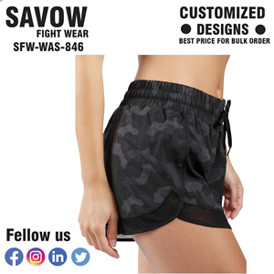 ผ้ายืดเอวสูงสวมใส่สบายดีไซน์ไม่เป็นที่จำกัดสำหรับโยคะพิลาทิสและการฝึกเบาของผู้หญิงพร้อมกางเกงขาสั้นในตัวที่นุ่มสบาย - Product Image 3