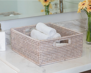 Cesta de Mimbre Natural Ecológica Sisu Handicraft, Color Blanco y Negro, Diseño Simple con Tapa, Flexible, Multiusos, Apta para Alimentos - Product Image 3