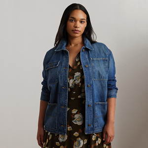 Women <b>Denim</b> Jacket Turn-down Collar Utility Style Full Sleeve Patch Pockets Washed Cotton Autumn Wear - Product Image 5