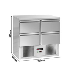 Réfrigérateur de comptoir commercial ECO - 900x700mm - avec 4 tiroirs - capacité 220 litres - Product Image 2