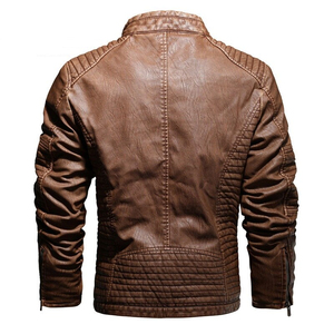 Women's Custom PU Leather Winter Jacket High Street Style Camouflage Pattern Fashionable for Men and Women - Product Image 5