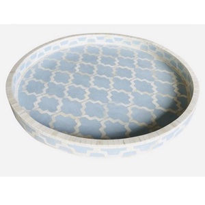 Cadeau personnalisé pour l'Aïd Ramadan MOP Plateau de service en incrustation Usine Vente directe à la main Plateau décoratif en incrustation de nacre - Product Image 4