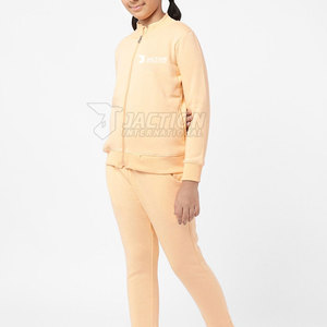 Latest Design Winter Kids's <b>Tracksuit</b> Set Causal Long Sleeve Black Color <b>Plain</b> <b>Tracksuit</b> For Sale - Product Image 3