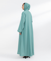 Abaya maxi décontractée à manches longues, grande taille, couleur unie, couleur personnalisée, vêtements islamiques, hijab pour femmes, anti-rides, respirant, OEM