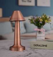 Lampe de table de nuit LED moderne pour la décoration de la chambre à coucher Rechargeable en fer Portable Relaxation Effect Cute Modern Style Electric