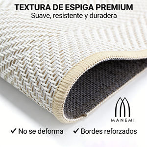 Tapis d'intérieur moderne de qualité supérieure, tissage plat, texture chevrons, doux, antidérapant, pour salon, lavable et pliable - Product Image 3