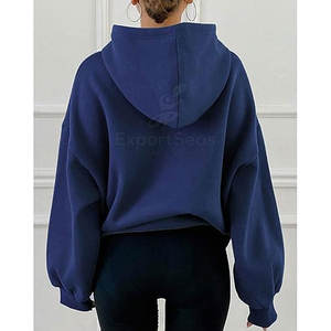 Logo personnalisé Sweats à capuche respirants avec nœud à l'épaule prix de gros Sweats à capuche avec nœud à l'épaule pour femmes - Product Image 2