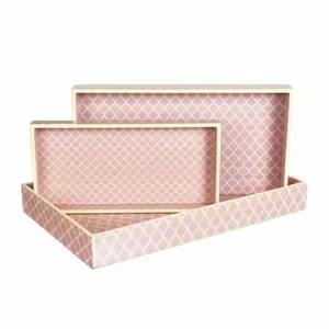 New Design MDF <b>Serving</b> Set Best Quality Wood <b>Tray</b> <b>with</b> Square <b>Handle</b> for Lunch Dinner - Product Image 1