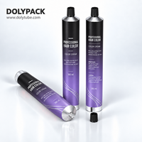 Tube pliable en aluminium personnalisé grande capacité 100ml 120ml pour emballage de crème, lotion, soin de la peau, crème capillaire, pâte colorante