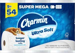 CharminUltra Soft Toilet <b>Paper</b>, 12 Mega XL <b>Rolls</b> = 72 Regular <b>Rolls</b> - Product Image 4