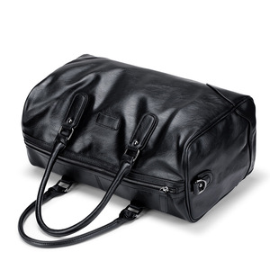 Custom Gym Duffel Bag Waterproof Large Sports Shoulder <b>Handbags</b> Luxury Duffle Fitness Bag Leather <b>for</b> <b>Men</b> Black - Product Image 3
