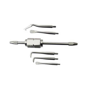 Ensemble de dissolvant de couronne de morille dentaire de qualité supérieure en acier inoxydable allemand dissolvant de couronne manuel trois points pointe - Product Image 2