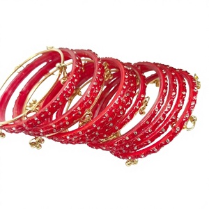 Professional Manufactures Custom Embroidery Design Stainless Steel High-quality Kashmiri <b>Bangles</b> Set Services Wedding Churiya - Product Image 1