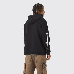 Sweat à capuche surdimensionné à épaules tombantes pour hommes OEM de haute qualité Logo personnalisé 3D Puff imprimé en coton éponge pour l'hiver brodé - Product Image 3