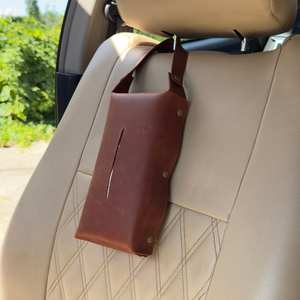 Boîte à mouchoirs en cuir créative couverture moderne Simple boîte de papier domestique pour salon Restaurant Logo personnalisé LBTC-0019B - Product Image 2