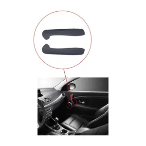 Juego Completo de Reposabrazos para Puerta Interior Delantera de Renault Megane 3 y Fluence, Cuero Negro y ABS, DERECHO-IZQUIERDO 809540001R-809600007R - Product Image 2