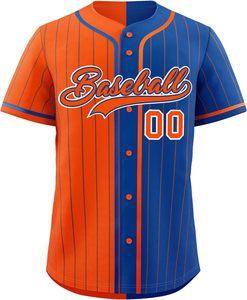 Pro Cut Baseball Jersey Custom Button Up Softball Shirt Tela de malla Absorbe la humedad Tackle Twill Sublimation Letters USA Fit - Product Image 1