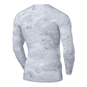 เสื้อคอกลมแขนยาวสำหรับผู้ชายเสื้อฟิตเนสออกกำลังกายเสื้อแรชการ์ดดีไซน์ล่าสุดพร้อมคุณสมบัติระบายอากาศ - Product Image 2