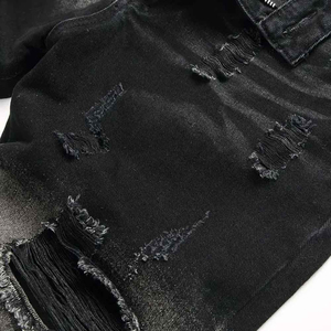 Pantalones Cortos Vaqueros para Hombre, Estilo Casual, Diseño Personalizado 2026, Color Sólido, Bloques de Color, Rotos, Venta al Por Mayor - Product Image 2