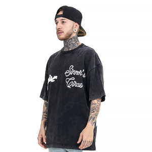 Custom Logo High Quality <b>Acid</b> Wash Graphic Unisex Oversized Vintage <b>Organic</b> 100% Cotton Microfiber t Shirt - Product Image 5