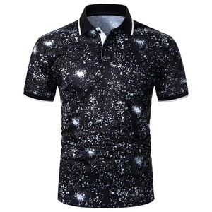 Golf de secado rápido para hombre para Polo para correr Jersey transpirable con impresión de sublimación completa Logotipo personalizado Patrón sólido - Product Image 1