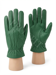 Gants en cuir d'agneau toutes saisons, chauds pour l'hiver, avec poignet élastique, forme de doigt, pour un usage saisonnier en extérieur - Product Image 3