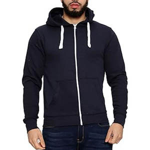 Sudadera con Capucha para Hombre, Estilo Casual, Cierre Completo, Estampado, con Cordón Superior, Color de Contraste, Marca Privada, Talla 6XL - Product Image 3