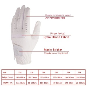 Guantes de Golf para Hombre, Guantes Deportivos de Tela de Fibra Ultra Suave, Transpirables, Resistentes al Desgaste, 1 Unidad - Product Image 4