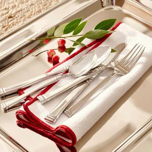 Ensemble de couverts de couleur personnalisée en acier inoxydable plaqué moderne de luxe au look royal avec poignée carrée pour mariages et hôtels - Product Image 3