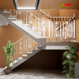 Rampe d'escalier décorative en fer personnalisée fabriquée au Vietnam avec 100 pour cent de métal local pour des intérieurs élégants et une structure sûre - Product Image 1