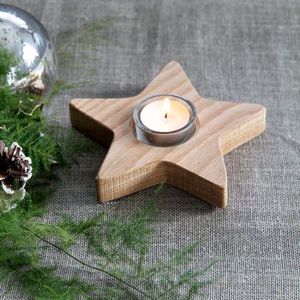 Designer Wooden <b>Tealight</b> <b>Candle</b> Holder Home Decor Lounge Table Centerpiece Chic Farmhouse Style Easter Handmade Durable - Product Image 5