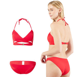 Ensemble de bikini pour femmes, vente en gros, personnalisé, sexy, push-up devant, écologique, taille haute, bandeau, halter, 2 pièces, imprimé pailleté - Product Image 5