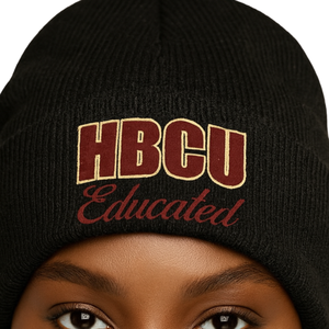 Chapeau beanie Delta noir pour femmes, diplômé(e)s des HBCU, casquette en acrylique DST, broderie en chenille, sororité grecque Divine Nine, couvre-chef personnalisé - Product Image 4