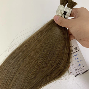 Precio al por mayor Extensiones de cabello a granel Cabello virgen Double Drown 100 gramos Todos los colores 22 pulgadas - Product Image 1