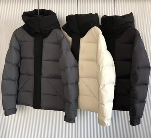 Nouvelle veste d'hiver pour homme en duvet de canard à capuche, veste matelassée tendance, grande taille, imperméable, noire, pour homme - Product Image 5