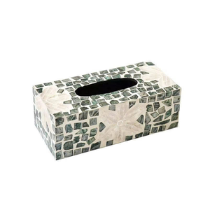 Boîte à mouchoirs en nacre artisanale, élégante boîte à mouchoirs en nacre pour une décoration intérieure élégante - Product Image 4