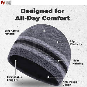 Gorros de punto cálidos de invierno a la moda 2025, gorros con logotipo personalizado de alta calidad, gorros elegantes al por mayor con logotipo de imagen - Product Image 5