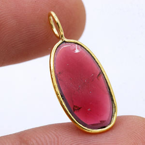Colgante hecho a mano de Plata de Ley 925 al por mayor para mujer, turmalina Rosa Natural, corte ovalado, joyería de piedras preciosas curativas para regalos - Product Image 4