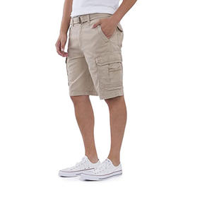 Short Cargo d'été décontracté pour hommes, grandes poches, coupe ajustée, taille douce, mode streetwear, décoration lavée en gros - Product Image 5